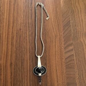 Vintage Kien Black & Silver-Tone Statement Necklace